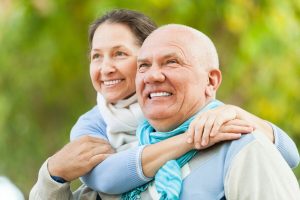 in-home care stressfree senior couple
